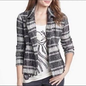 Lucky Brand Plaid Moto Jacket Size L